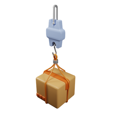 Package With Weight Scale  3D Icon