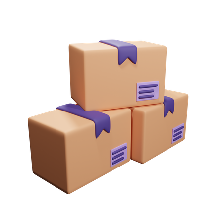 Packages  3D Icon