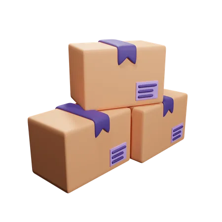 Packages  3D Icon