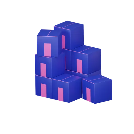 Packages  3D Icon