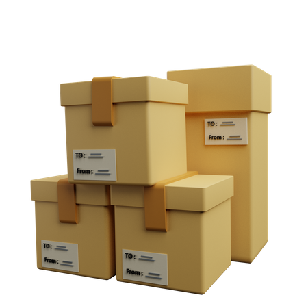 Packages  3D Icon