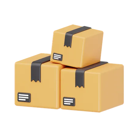 Packages  3D Icon