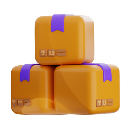 Packages  3D Icon