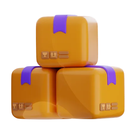 Packages  3D Icon