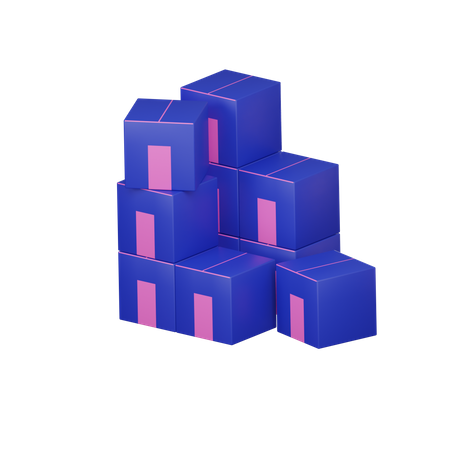 Packages  3D Icon