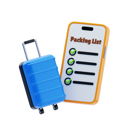 Packing List  3D Icon