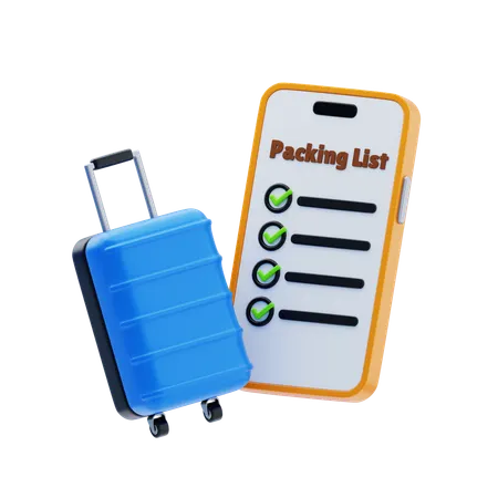 Packing List  3D Icon