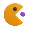 pac man game 3d logo