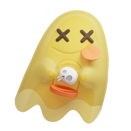 Pacman Ghost 3D Illustration