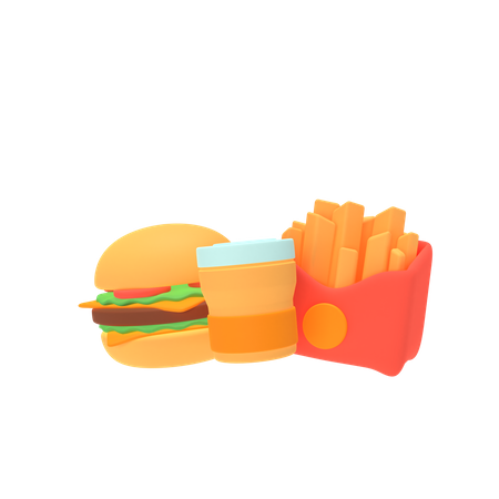 Pacote completo de alimentos  3D Icon