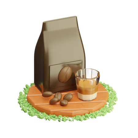 Pacote de café  3D Icon