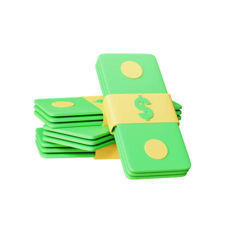 Pacote de dinheiro  3D Illustration