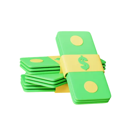 Pacote de dinheiro  3D Illustration