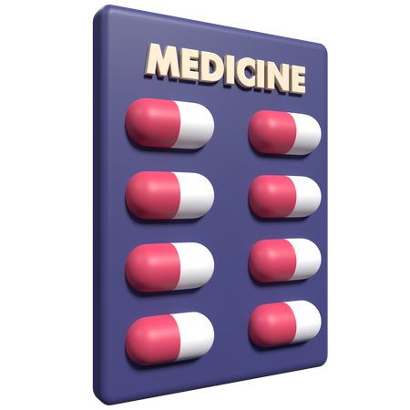 Pacote de remédio  3D Icon