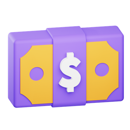 Pacote de dólares  3D Icon