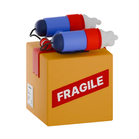 Pacote frágil  3D Icon
