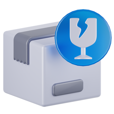 Pacote frágil  3D Icon