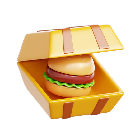 Pacote de hambúrguer  3D Icon