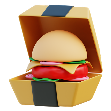 Pacote de hambúrguer  3D Icon