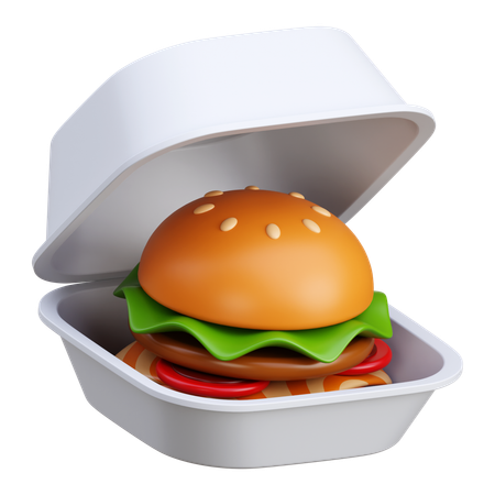 Pacote de hambúrguer  3D Icon