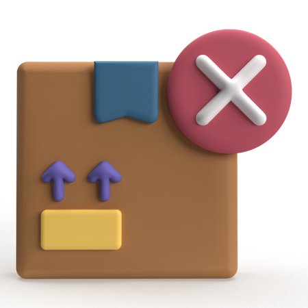 Pacote não entregue  3D Icon