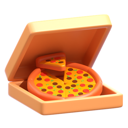 Pacote de pizza  3D Icon