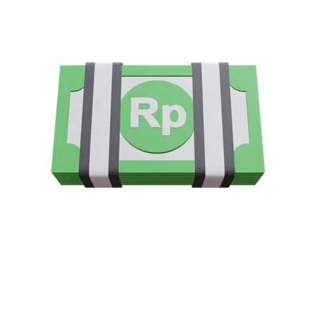 Pacote de rupia  3D Icon