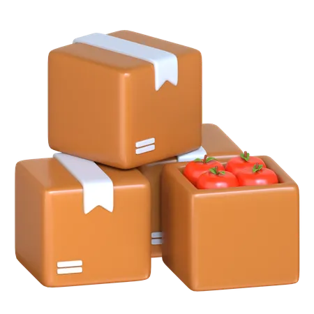 Pacotes de comida  3D Icon