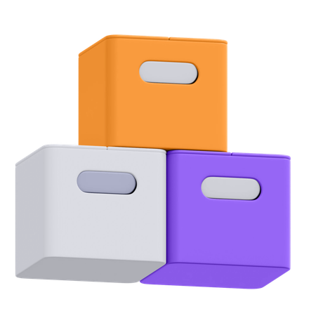 Empilhando pacotes  3D Icon