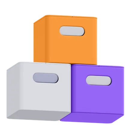 Empilhando pacotes  3D Icon