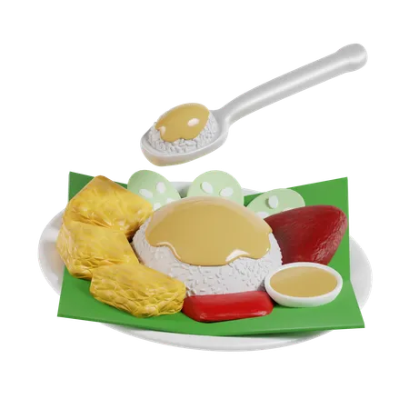 Padang Rice  3D Icon