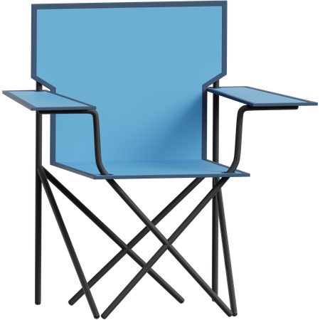 팔걸이가 있는 패딩 캠프 의자  3D Icon