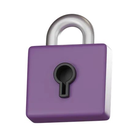 Cyber Security Lock Icon Symbolizing Data Protection And Online Safety Ideal For Tech Concepts And Internet Security Visuals 3 D Render 3D Icon