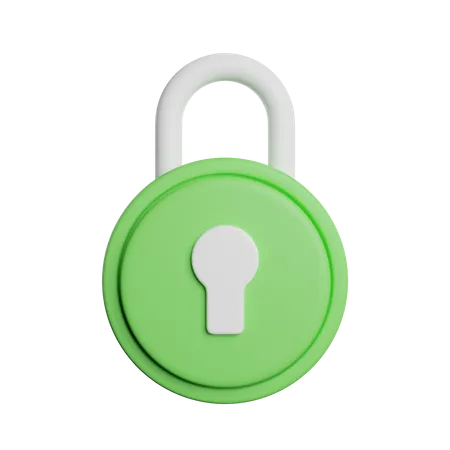 Padlock Key Security 3D Icon