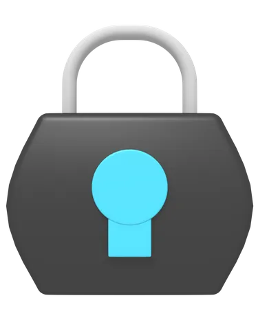 Padlock Security System 3D Icon