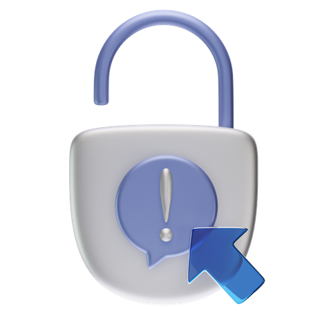 Padlock Alert  3D Icon