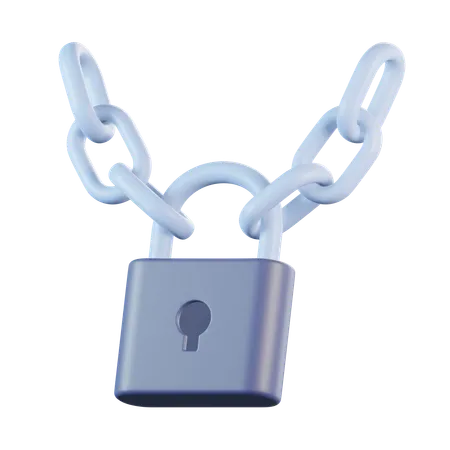 Padlock Chain  3D Icon