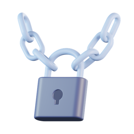 Padlock Chain  3D Icon