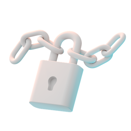Padlock Chain  3D Icon
