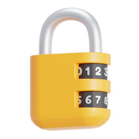 Padlock code  3D Icon