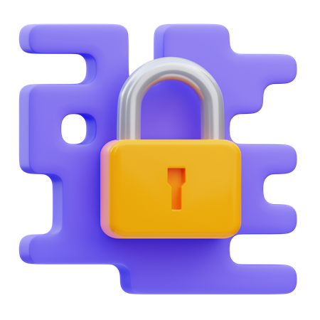 Padlock cyber  3D Icon