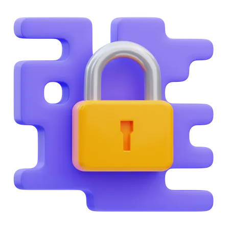 Padlock cyber  3D Icon