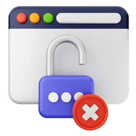 Padlock Internet Security  3D Icon