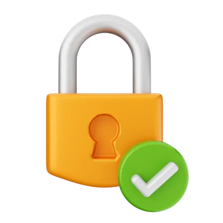 Padlock Internet Security  3D Icon