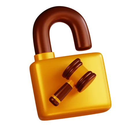 Padlock Judge  3D Icon