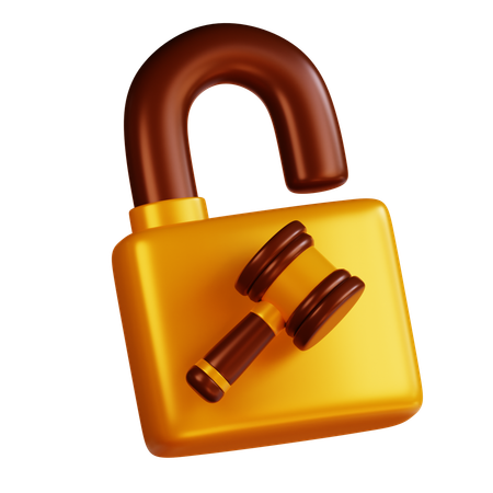 Padlock Judge  3D Icon