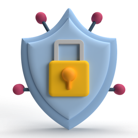 Padlock Network  3D Icon