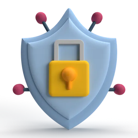 Padlock Network  3D Icon