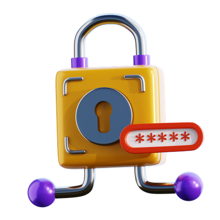 Padlock password  3D Icon