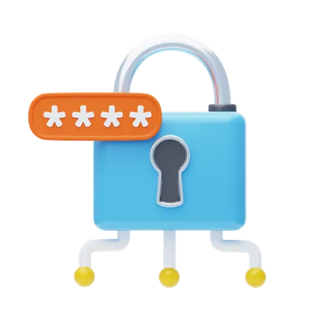 Padlock Password 3 D Icon Password Lock 3 D Icon 3D Icon